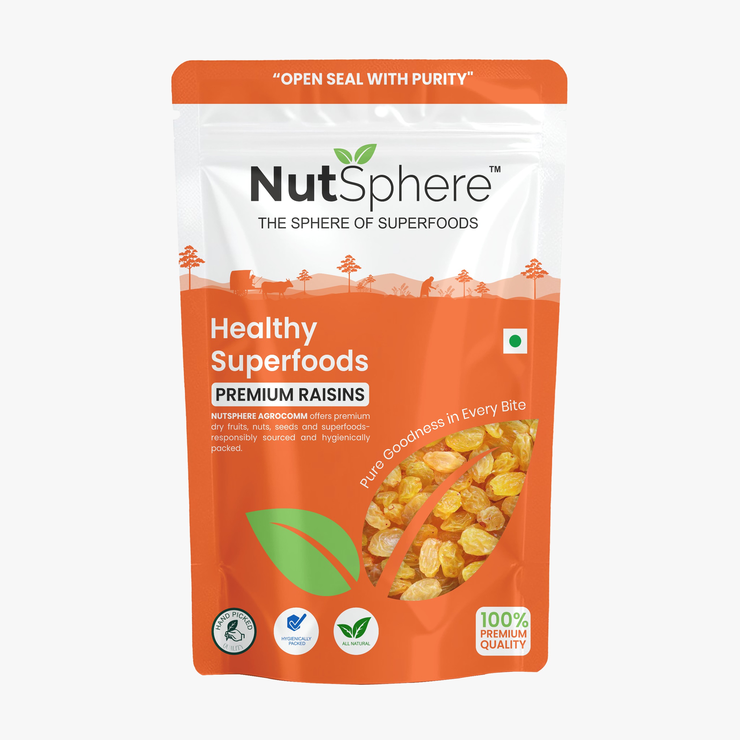 NutSphere Pure Seedless Raisins (Kishmish)-200GM - Image 1