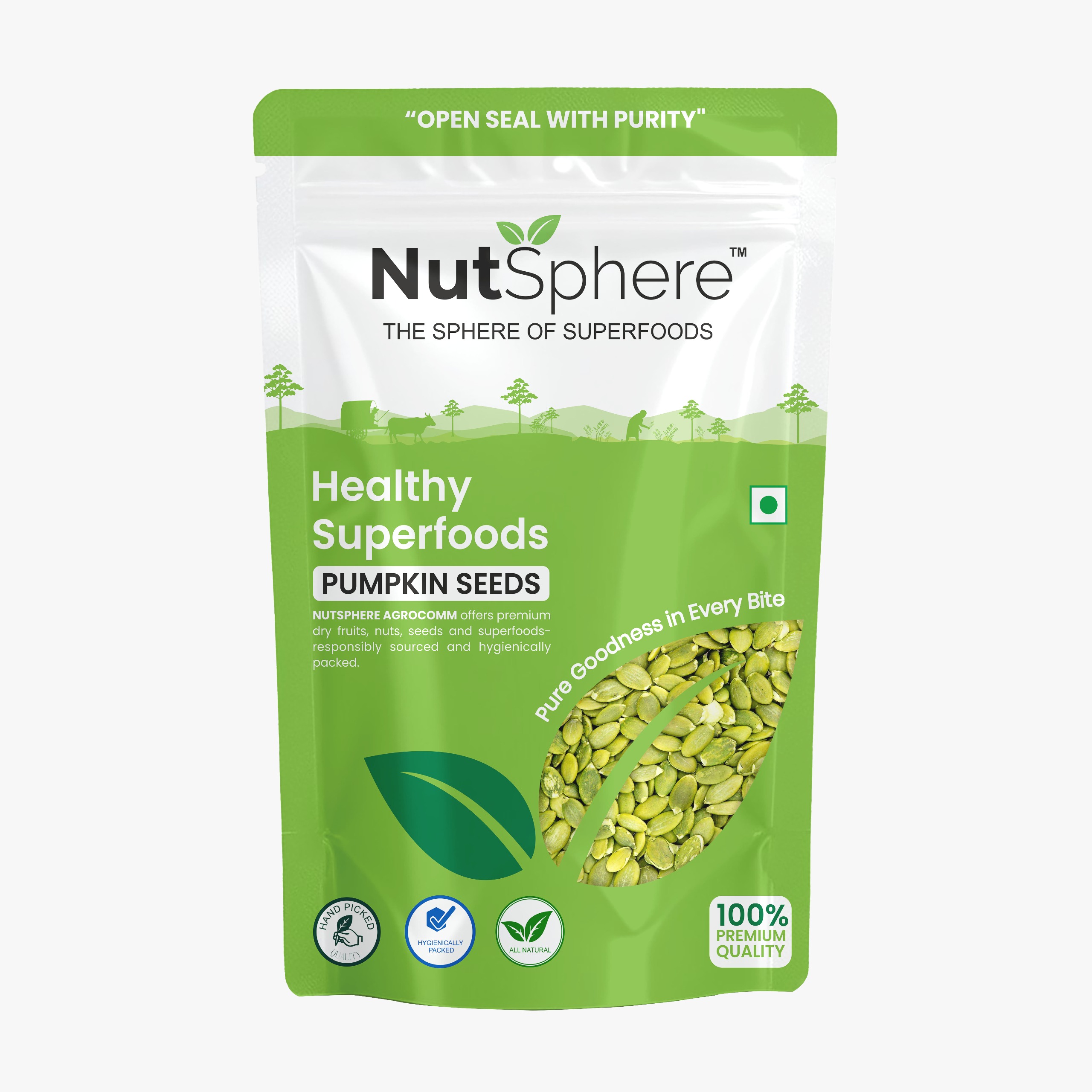 NutSphere Pumpkin Seeds-AAA Grade(500GM) - Image 1