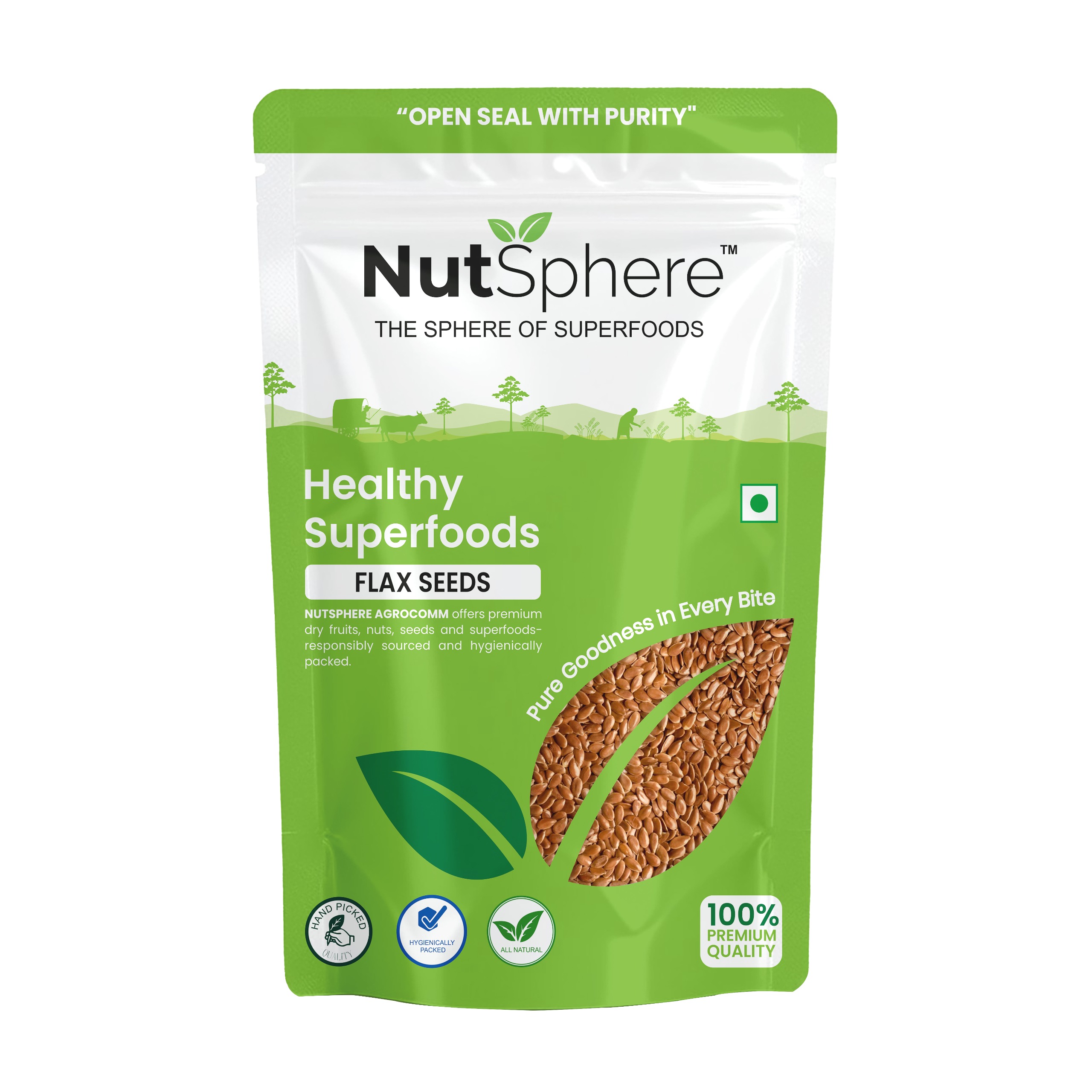 NutSphere Premium Flax Seeds(250GM) - Image 1